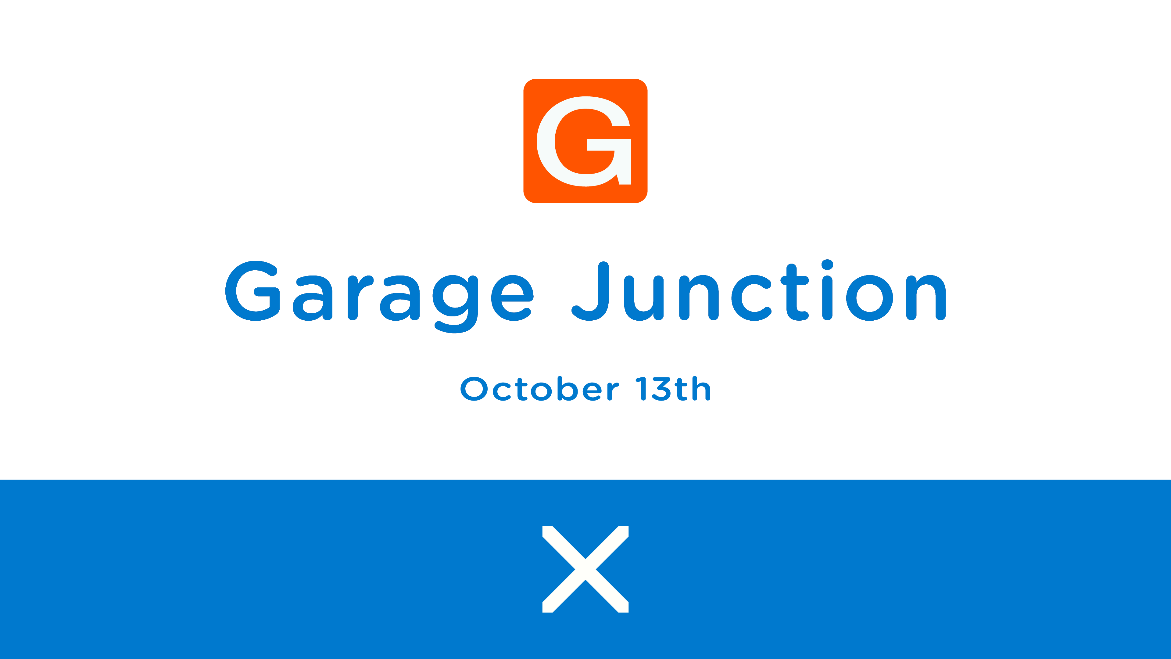 Garage Junction horizontal logo on dark background