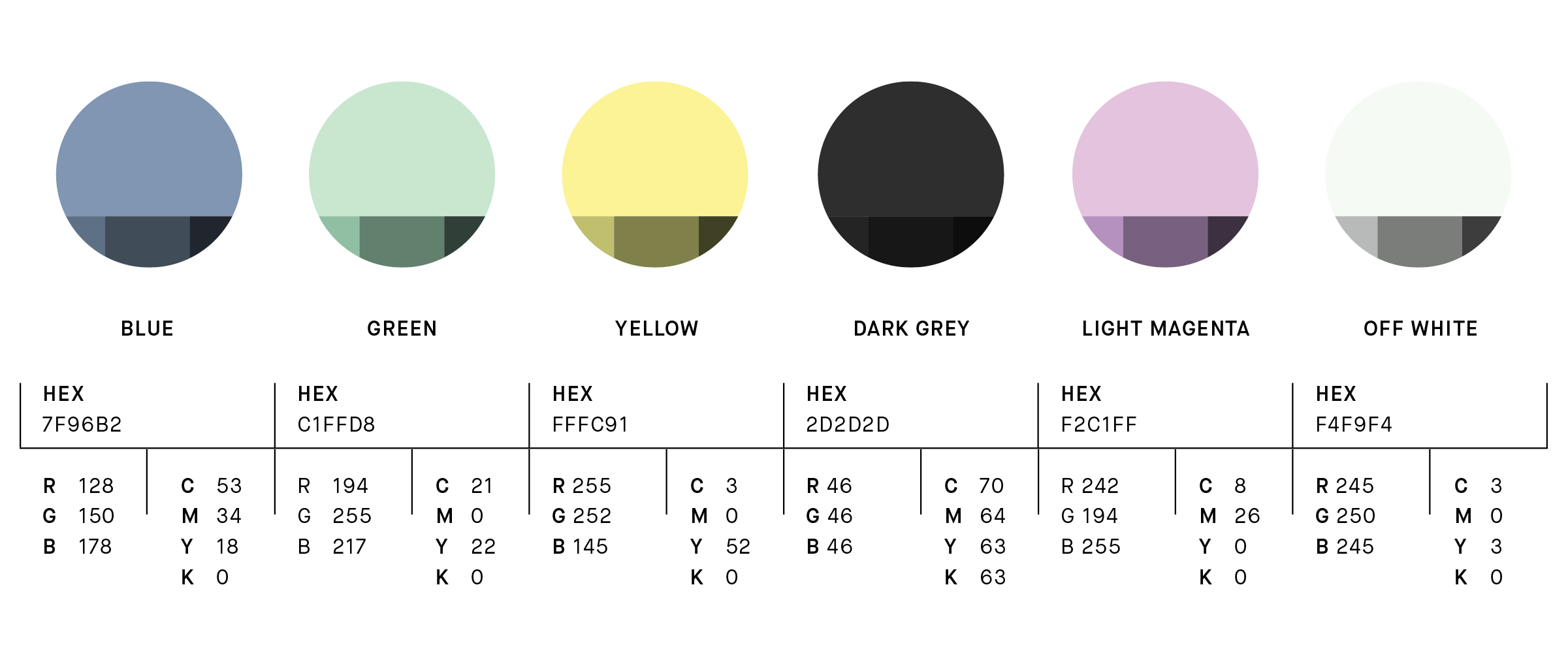 New Things Co brand color palette with primary green and supporting colors