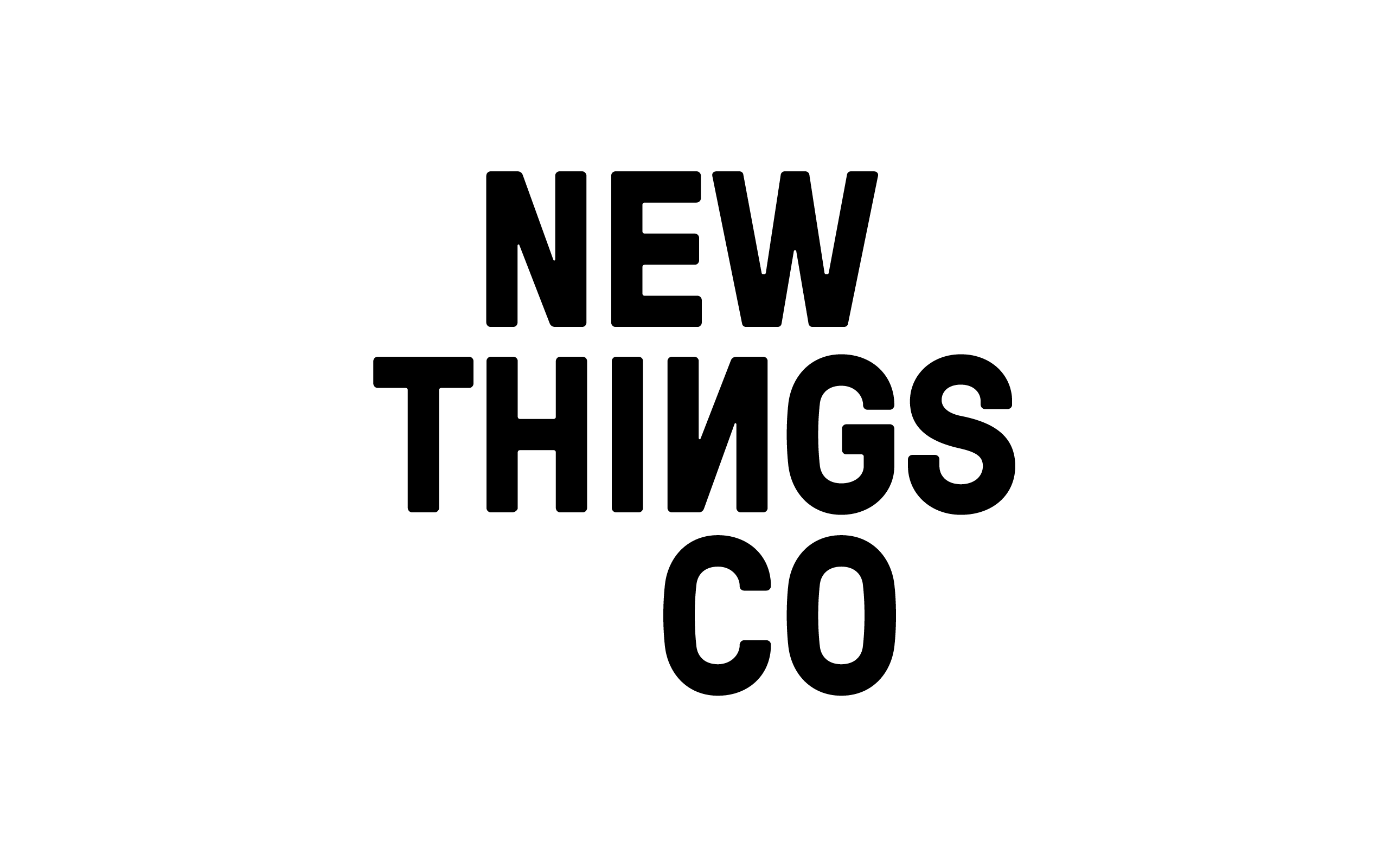 New Things Co logo wordmark on white background