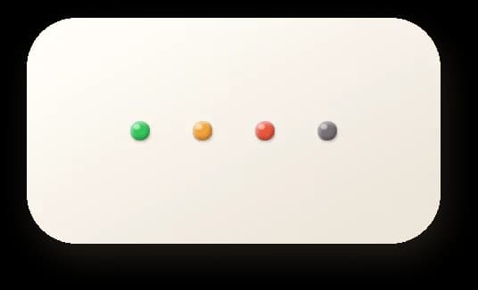 Status LED beads in green, amber, red and grey