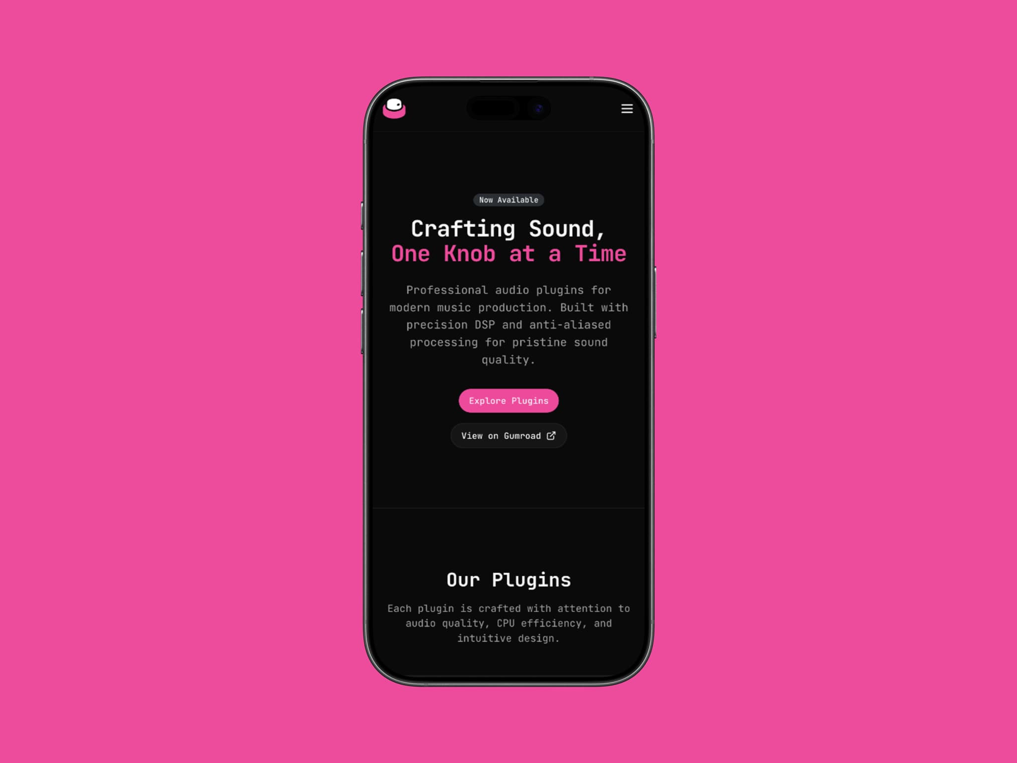 KnobSmith Audio mobile experience on iPhone