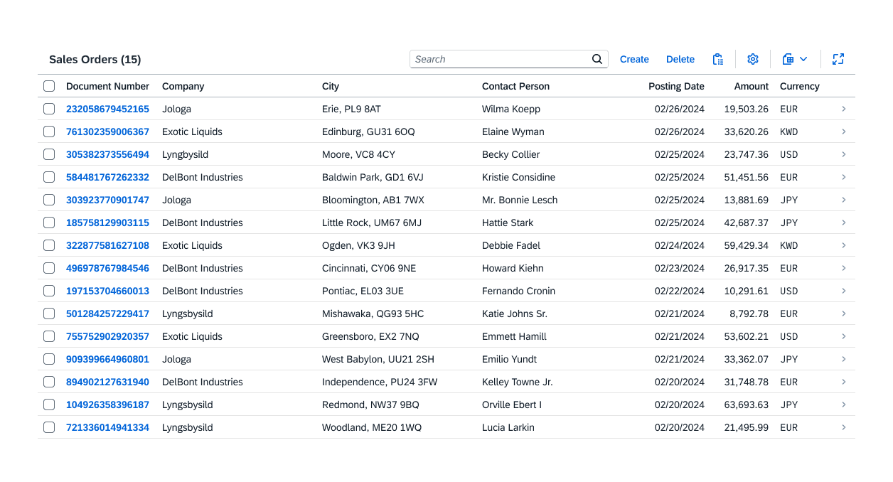 Table component with sorting, filtering, and data management features