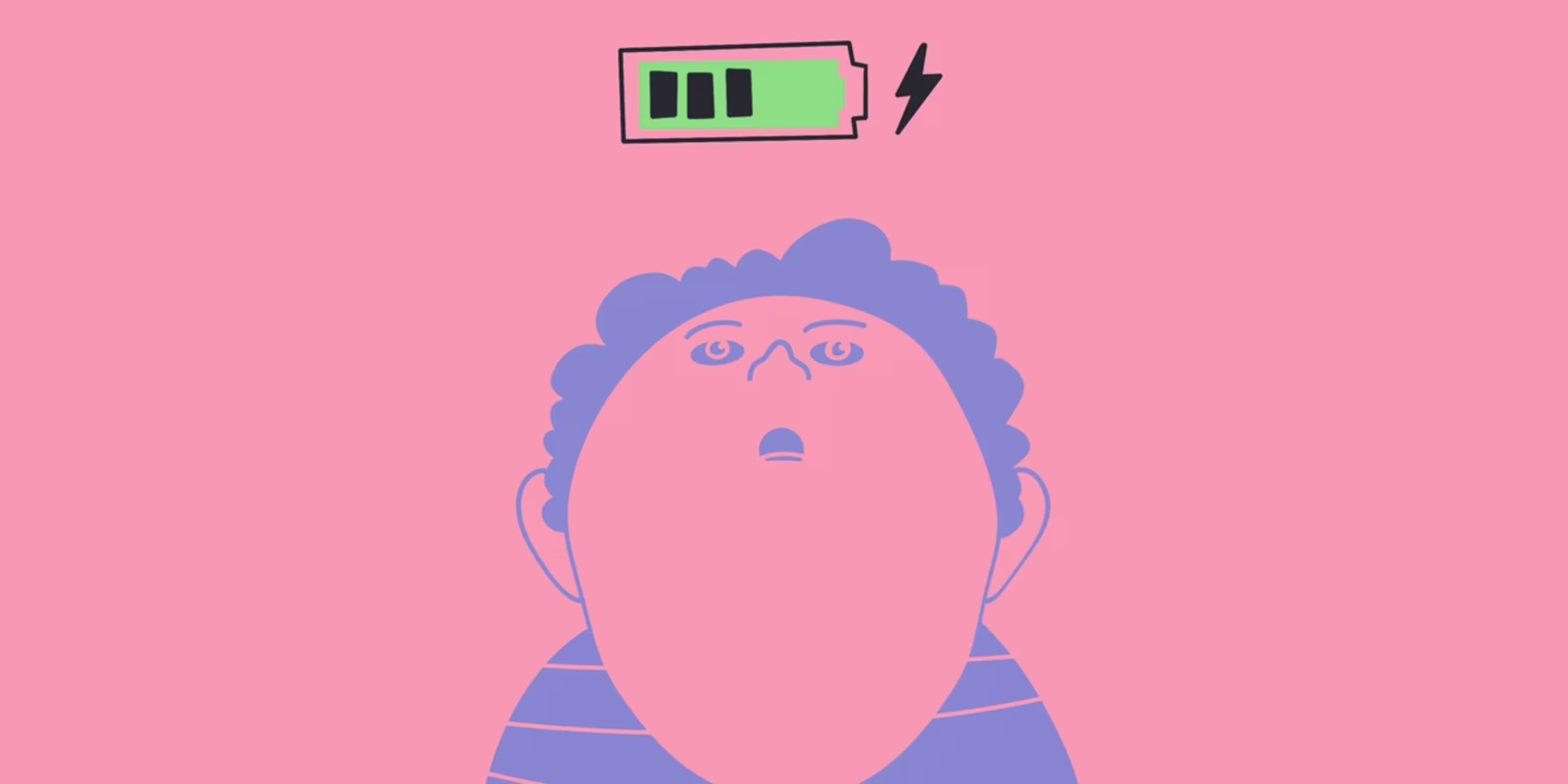 An editorial illustration of a low battery metaphor
